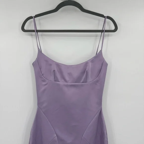 House of CB Lilac Feather-Hem Midi Dress - Picture 2 of 11